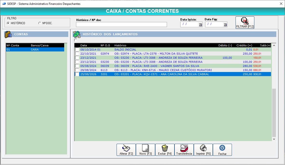 Conta Corrente / Caixa